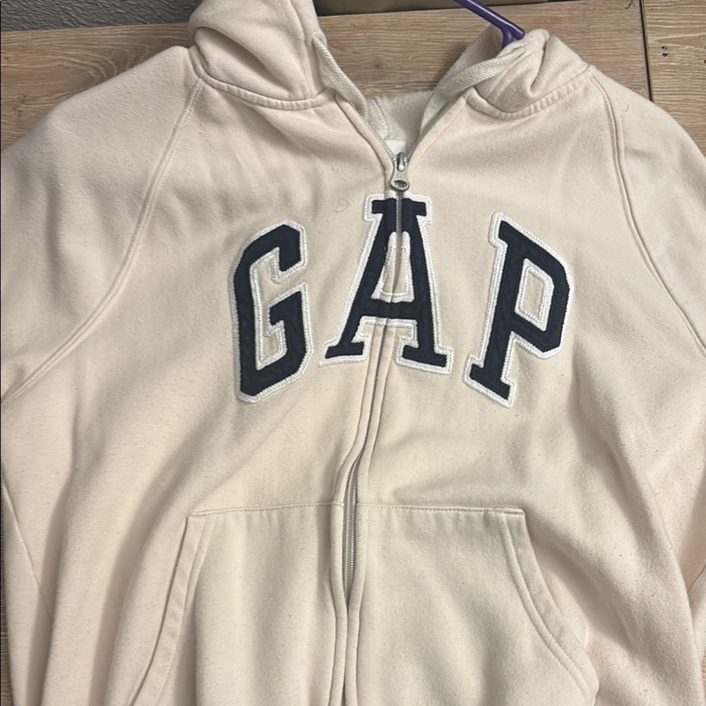 GAP Off-White Zip-Up Hoodie